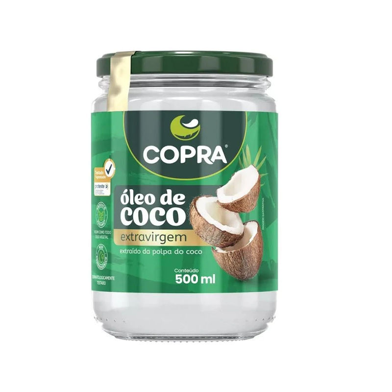 Óleo de Coco Extra Virgem 500ml Copra Grano Azul Produtos Naturais