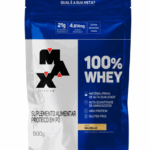 Whey 100% Refil Sabor Morango 900g - Max Titanium