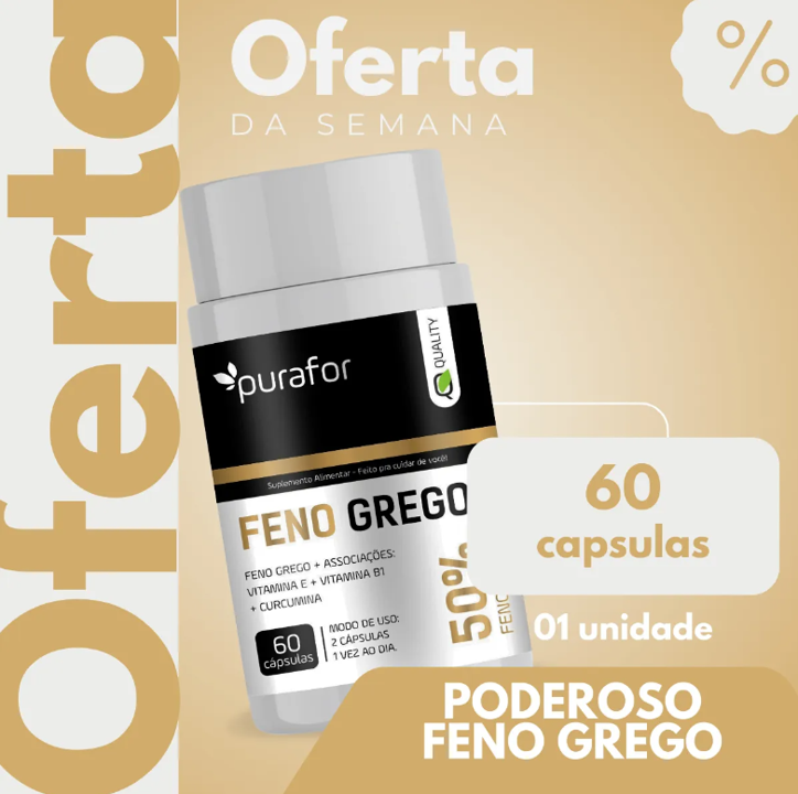 Feno Grego 60 Caps - Purafor - Imagem 4