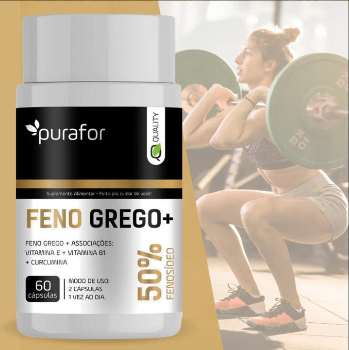 Feno Grego 60 Caps - Purafor - Imagem 3