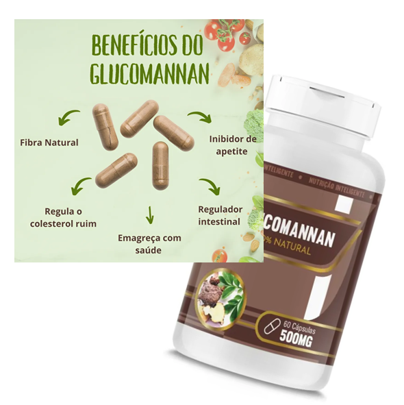 Glucomannan 500mg 60 Caps - RN - Imagem 2