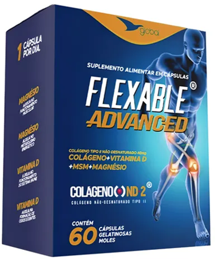 Flexable Advanced Colágeno Tipo II Com Vitaminas - Global - Imagem 2