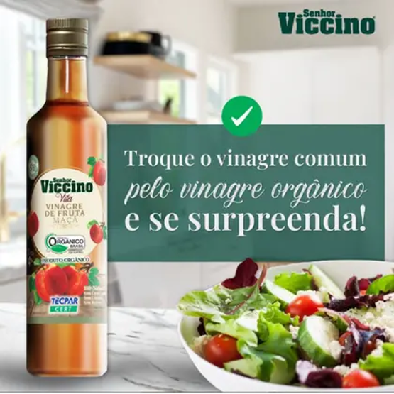 Vinagre De Maca Organico 4% Acidez 500ml - Senhor Viccino - Imagem 3